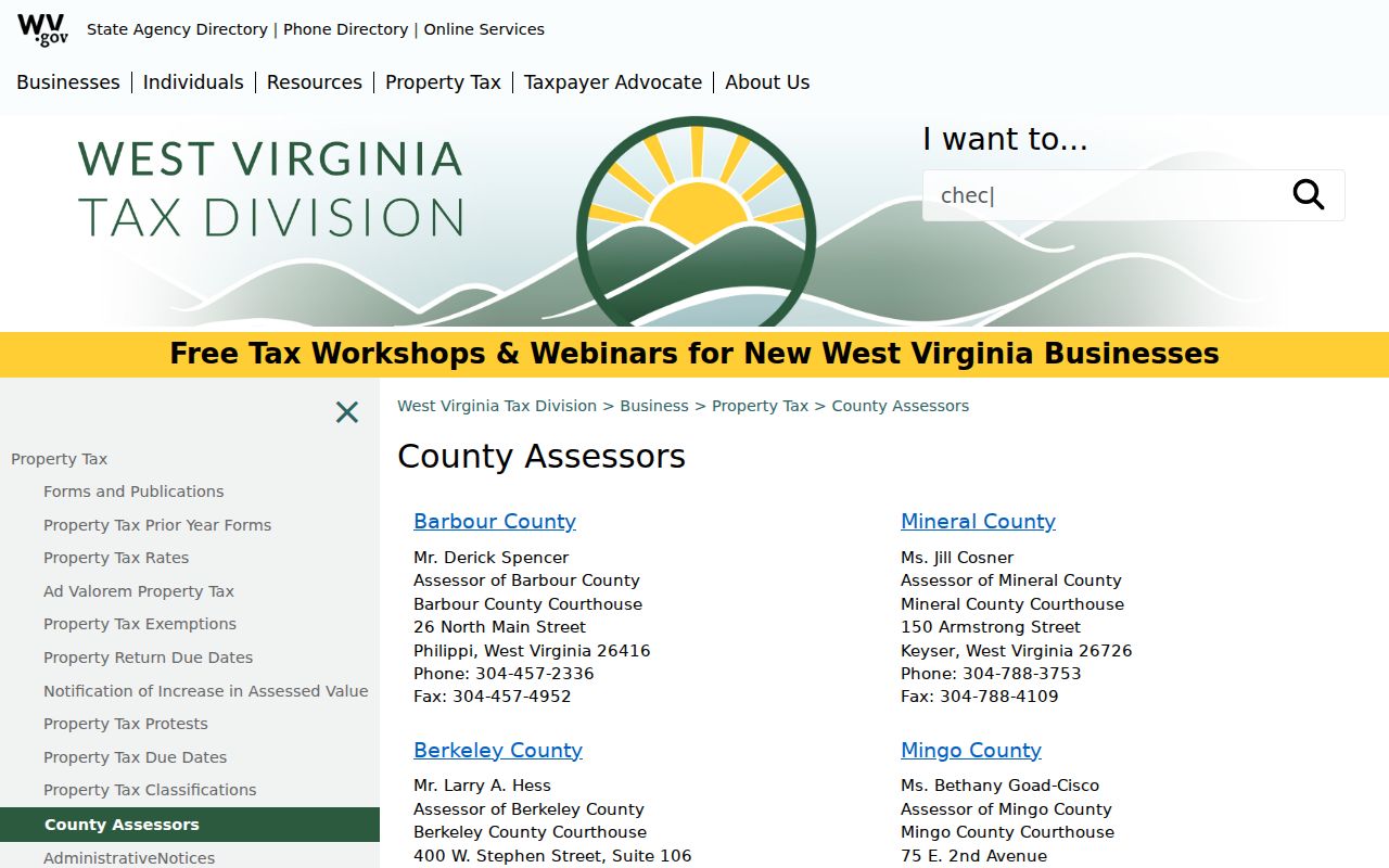Mason County assessor information for property tax records and assessment work