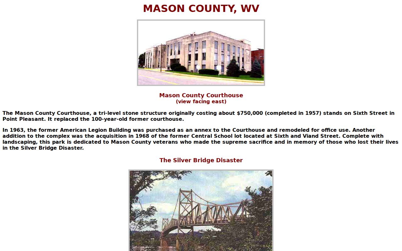 Local Mason County history reference for New Haven river-town records